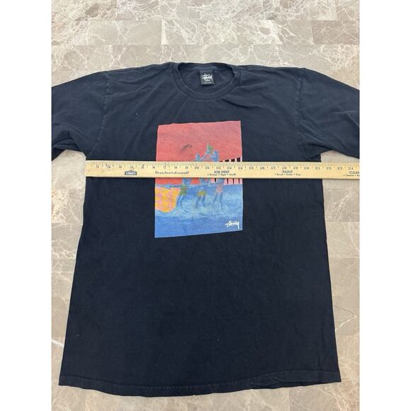 Vintage Y2K Stussy Big Graphic T-Shirt Skate Stüssy Men’s Large Water Ski - Picture 4 of 7